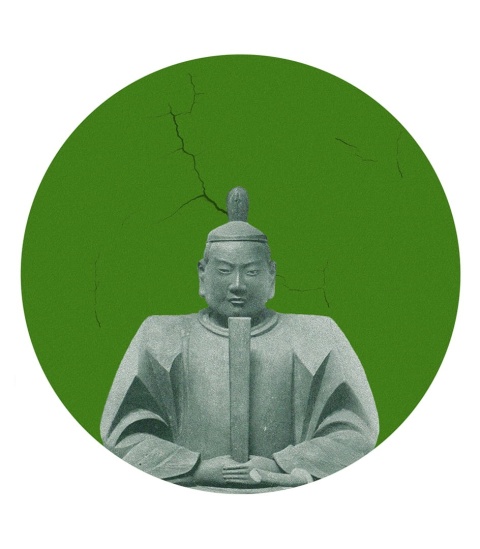 Dekoracja ścienna - mural DOTS Kusunoki GREEN