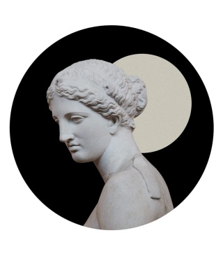 Wall decoration - mural DOTS Venus with the Moon