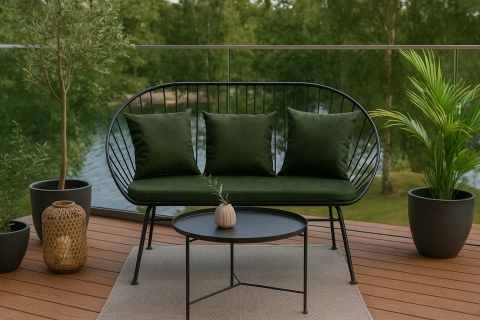 GULIO sofa tapicerowana na metalowym stelażu skóra naturalna