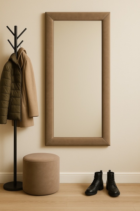 Lustro tapicerowane Velvet beżowe