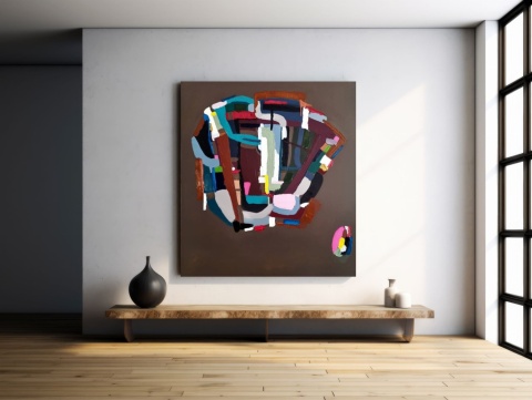 MIND'S SPACE Acrylic painting on canvas 100 x 120 cm