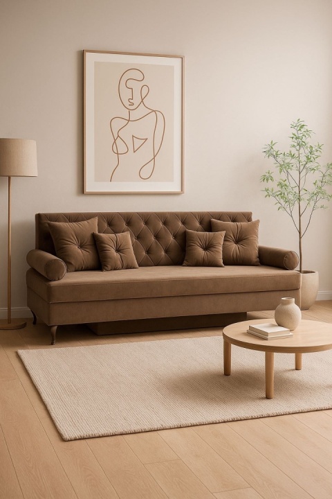 BAROQUE upholstered sofa with sleeping function