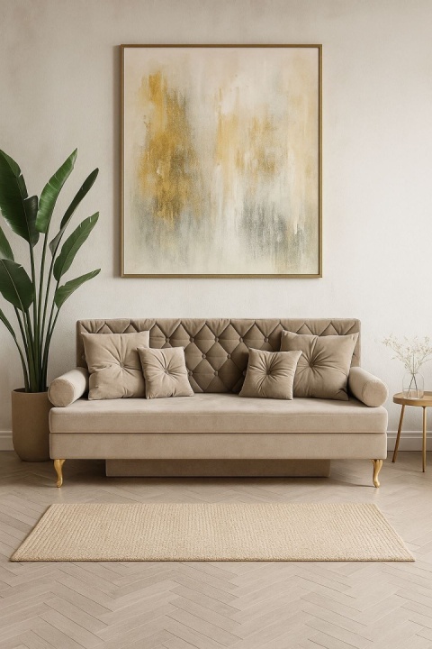 BAROQUE upholstered sofa with sleeping function