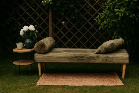 WOOD Szezlong ławka tapicerowana