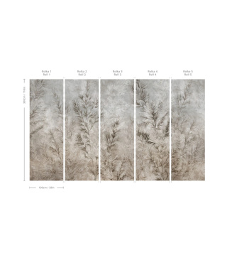 Dry grass grey Wallpaper von Wallcolors