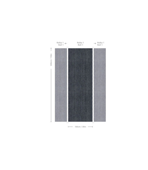 Herringbone Blue Wallpaper by Wallcolors