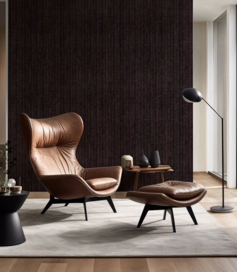 Herringbone Burgundy Wallpaper von Wallcolors