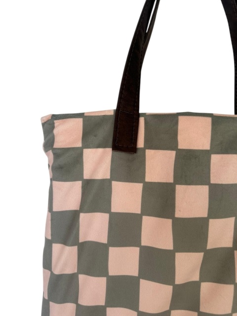 Torba Mr.m Pixel khaki- uszy skóra naturalna