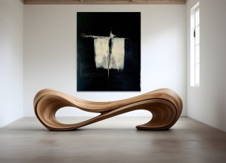 Abstrakcja BIRD MAN Obraz na płótnie akryl 100x 120 cm