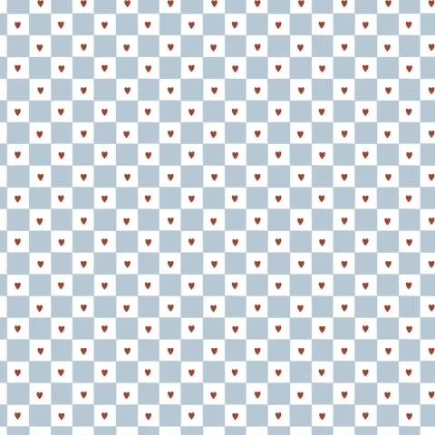 DEKORNIK French hearts check Wallpaper
