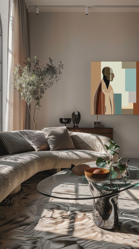 DIGITAL PAINTING - BAUHAUS MAN graphic on canvas