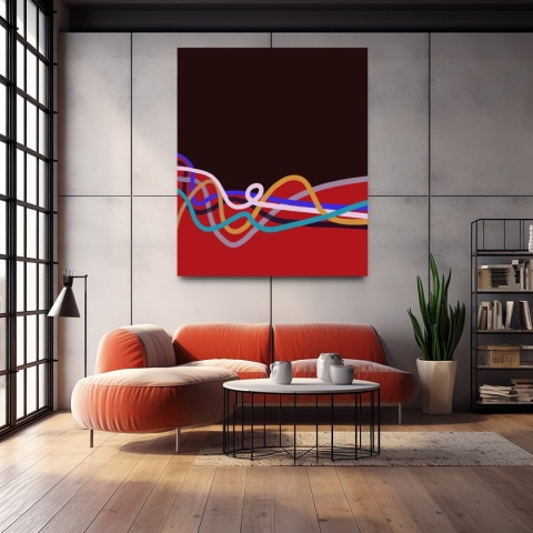 DIGITAL PAINTING -COLOR LINE 1 graphic on canvas