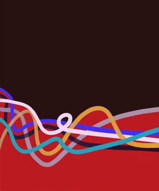 DIGITAL PAINTING - COLOR LINE 1 grafika na płótnie