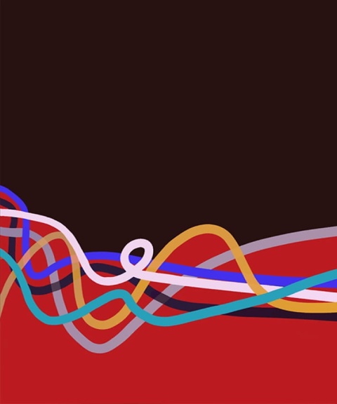 DIGITAL PAINTING -COLOR LINE 1 graphic on canvas