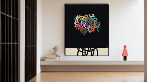 DIGITAL PAINTING - FLOWERS grafika na płótnie