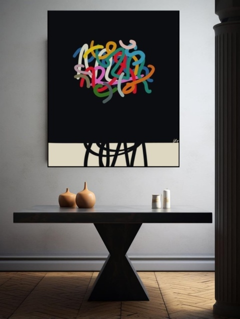 DIGITAL PAINTING - FLOWERS grafika na płótnie