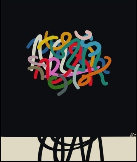 DIGITAL PAINTING - FLOWERS grafika na płótnie