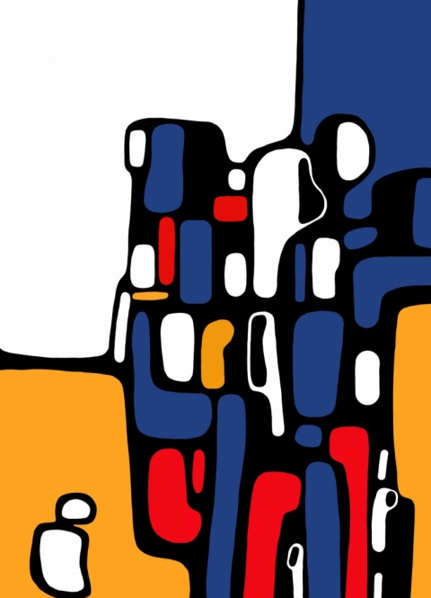 DIGITAL PAINTING - LONELINESS grafika na płótnie