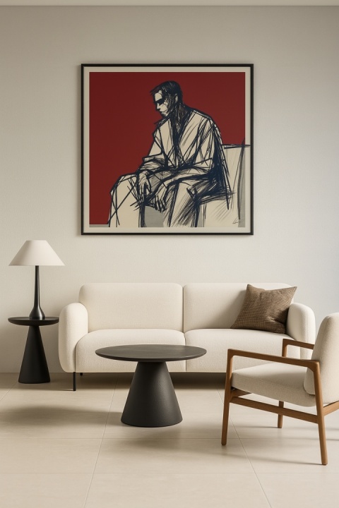 DIGITAL PAINTING - MAN graphic on canvas