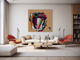 DIGITAL PAINTING - MINDS SPACE Grafik auf Leinwand