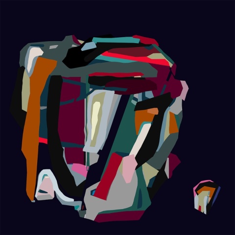 DIGITAL PAINTING -MINDS SPACE graphic on canvas