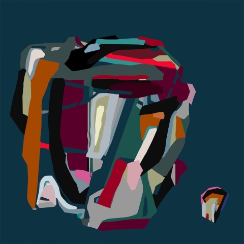 DIGITAL PAINTING -MINDS SPACE graphic on canvas