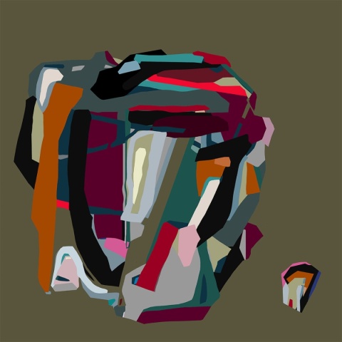 DIGITAL PAINTING -MINDS SPACE graphic on canvas