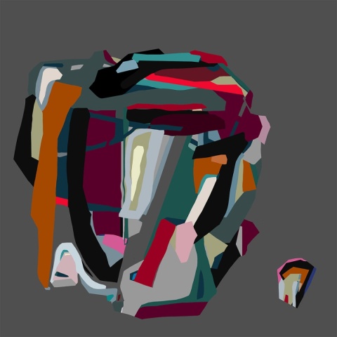 DIGITAL PAINTING -MINDS SPACE graphic on canvas