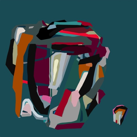 DIGITAL PAINTING -MINDS SPACE graphic on canvas