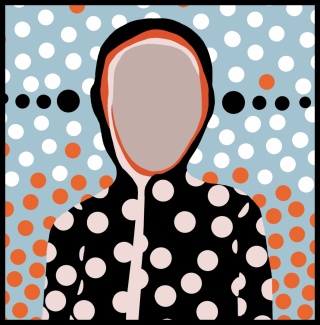 DIGITAL PAINTING - ON POINT Grafik auf Leinwand