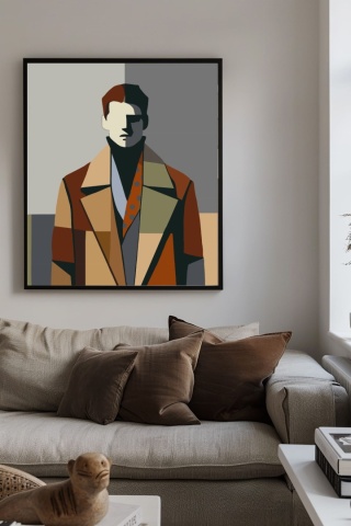 DIGITAL PAINTING - PORTRAIT OF JACOB Grafik auf Leinwand