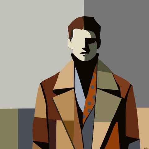 DIGITAL PAINTING - PORTRAIT OF JACOB grafika na płótnie