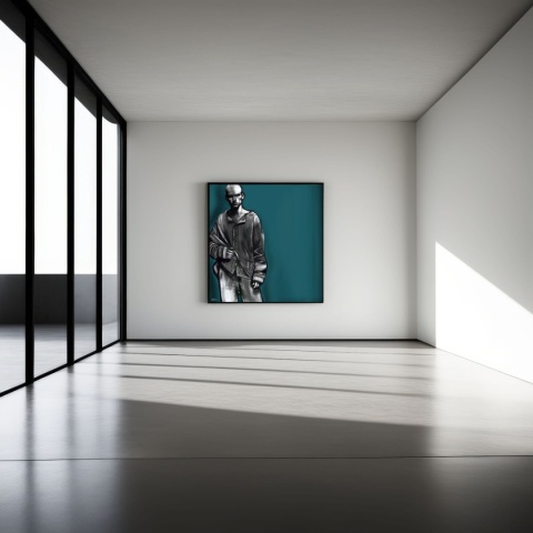 DIGITAL PAINTING - SHADOW MAN graphic on canvas