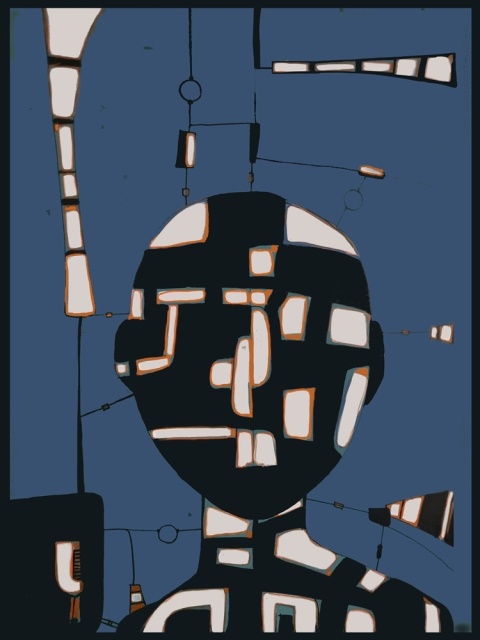 DIGITAL PAINTING - THINKS grafika na płótnie