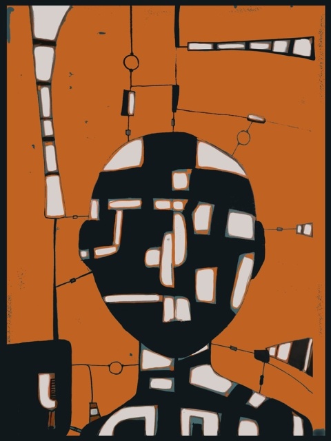 DIGITAL PAINTING - THINKS grafika na płótnie