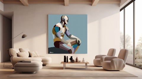 DIGITAL PAINTING - WAITING FOR graphic on canvas