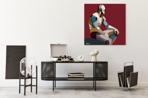 DIGITAL PAINTING - WAITING FOR graphic on canvas