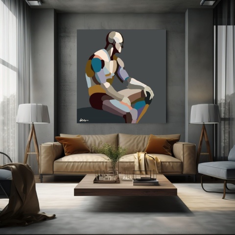 DIGITAL PAINTING - WAITING FOR graphic on canvas