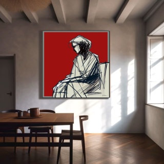 DIGITAL PAINTING - WOMAN Grafik auf Leinwand