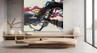 Abstrakcja DRZEWO ŻYCIA Obraz na płótnie akryl 120 x 120 cm