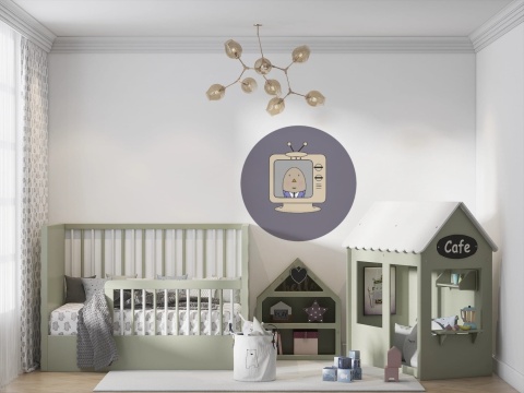 Dekoracja ścienna - Mural DOTS - Pan Jajko w Telewizorze