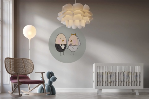 Wanddekoration - Wandbild DOTS - Herr und Frau Jajko heiraten