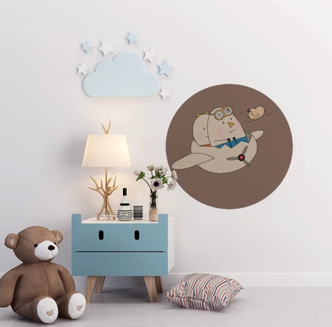 Dekoracja ścienna - Mural DOTS - Pan i Pani Jajko Lecą Samolotem