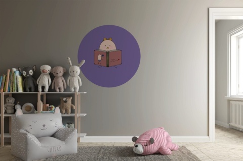 Dekoracja ścienna - Mural DOTS - Pani Jajko Czyta Romans