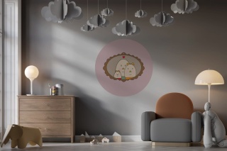 Dekoracja ścienna - Mural DOTS - Portret Rodzinny