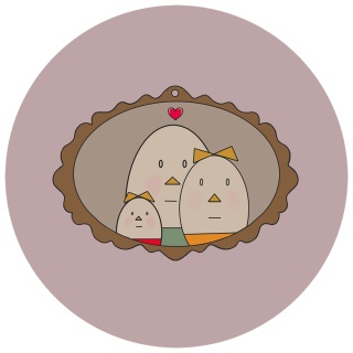 Dekoracja ścienna - Mural DOTS - Portret Rodzinny