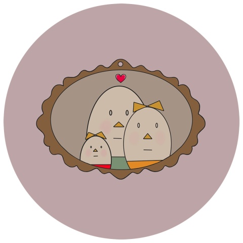 Dekoracja ścienna - Mural DOTS - Portret Rodzinny