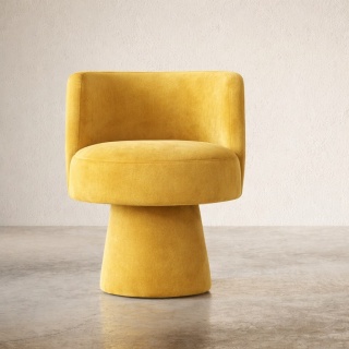Velvet swivel chair