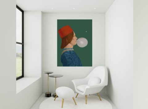 GRAPHIC ON CANVAS - Young Man with a Bow Tie