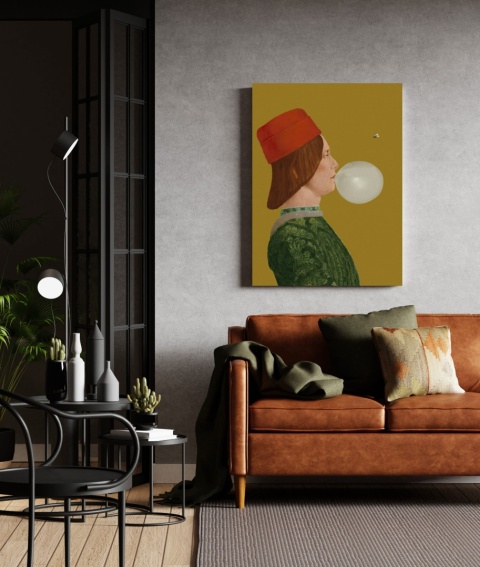 GRAPHIC ON CANVAS - Young Man with a Bow Tie